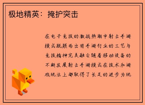 极地精英：掩护突击